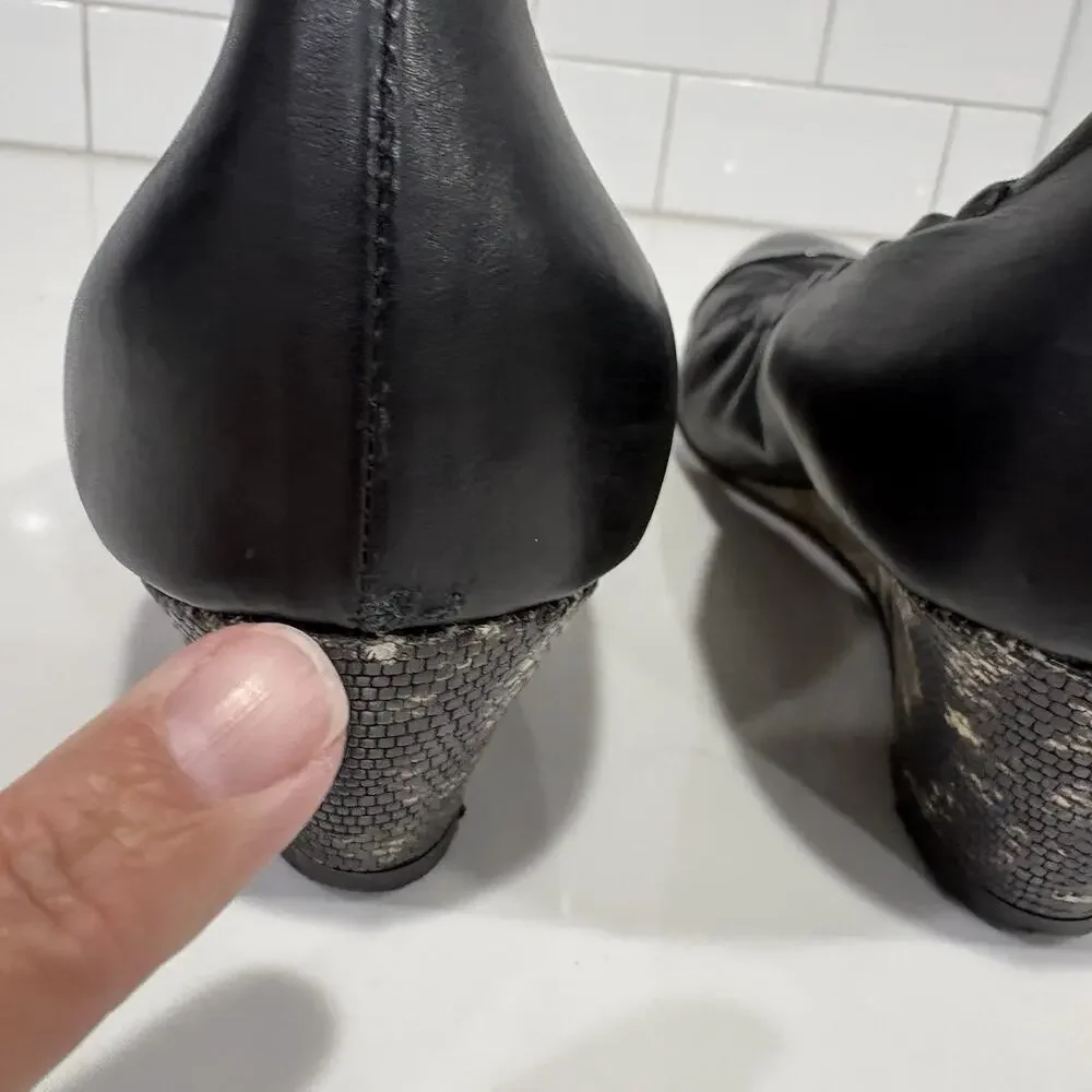 AGL | Wedges Shoes Leather Black Work Wear Career- Size 10.5 40.5